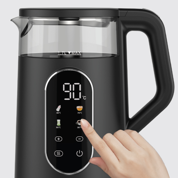 Ấm đun siêu tốc LocknLock Digital electric kettle 1.7L- Màu đen EJK286BLK 5 chế độ nhiệt, giữ ấm 2 giờ, , large image number 4